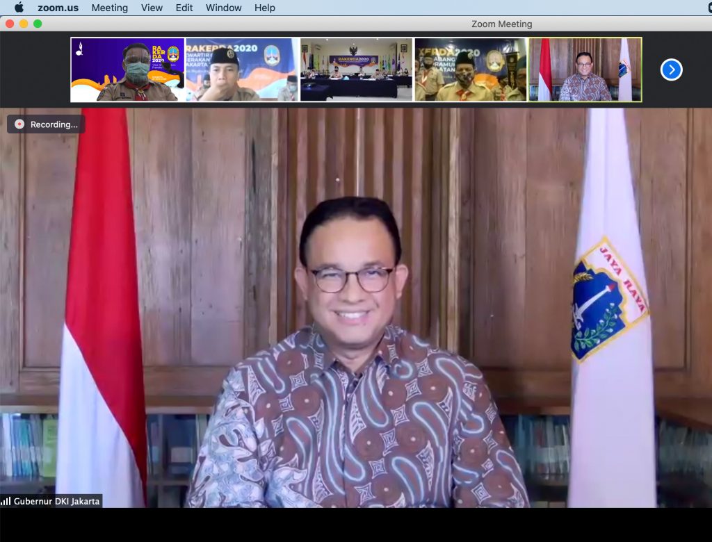 Hadapi Covid-19, Kak Anies Baswedan berharap pramuka Jakarta menjadi panutan dan teladan