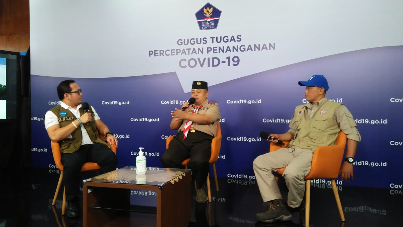 Pramuka Paling Aktif Memberikan Laporan Penanganan Covid-19