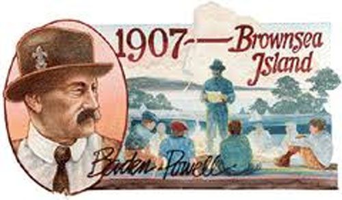Baden Powell di Pulau-Brownsea.