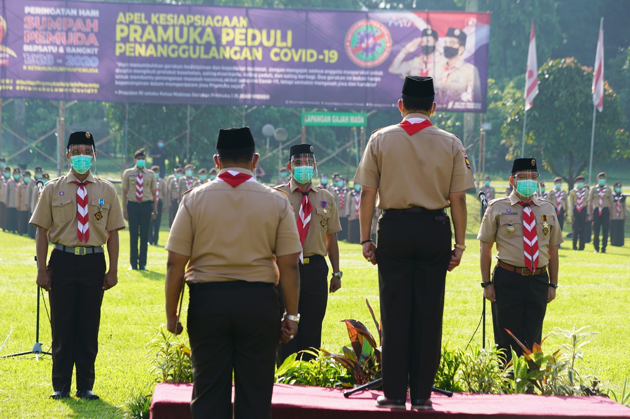 Peringati Sumpah Pemuda, Kwarnas Gelar Apel Kesiapsiagaan Relawan Satgas Covid-19