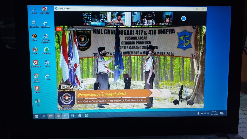 Pembina Pramuka Berbagai Kwarda  Ikuti KML Daring Kwarcab Kota Surabaya