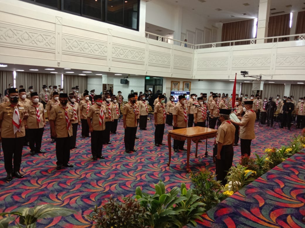 Sekjend Kwarnas Lantik Mabida Gerakan Pramuka Lampung 2020-2025
