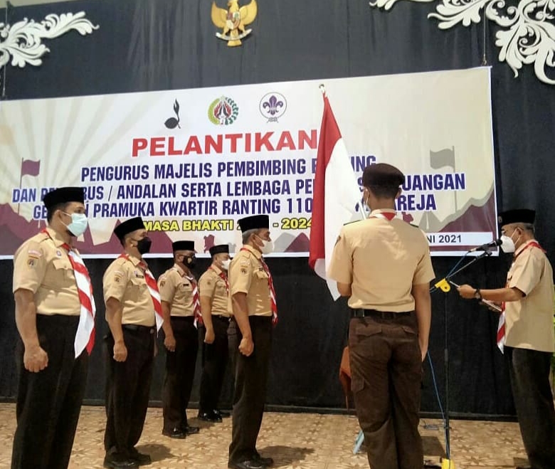 Mabiran dan Pengurus Kwarran Wanareja masa bakti 2021-2024 dilantik