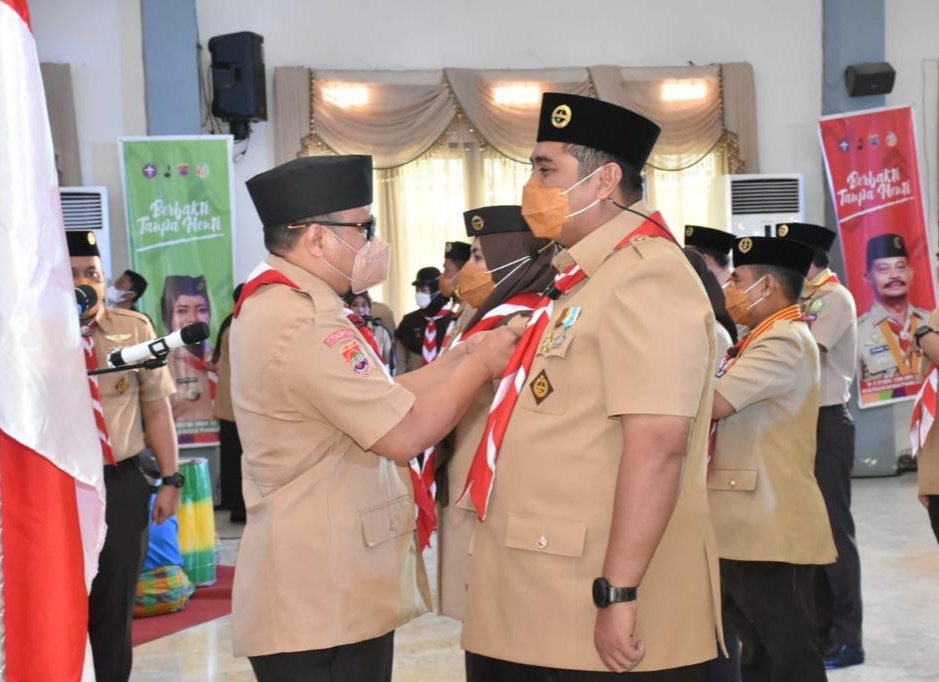 Ketua Harian Kwarda Sulsel Lantik Bupati Jadi Ketua Mabicab Gerakan Pramuka Maros