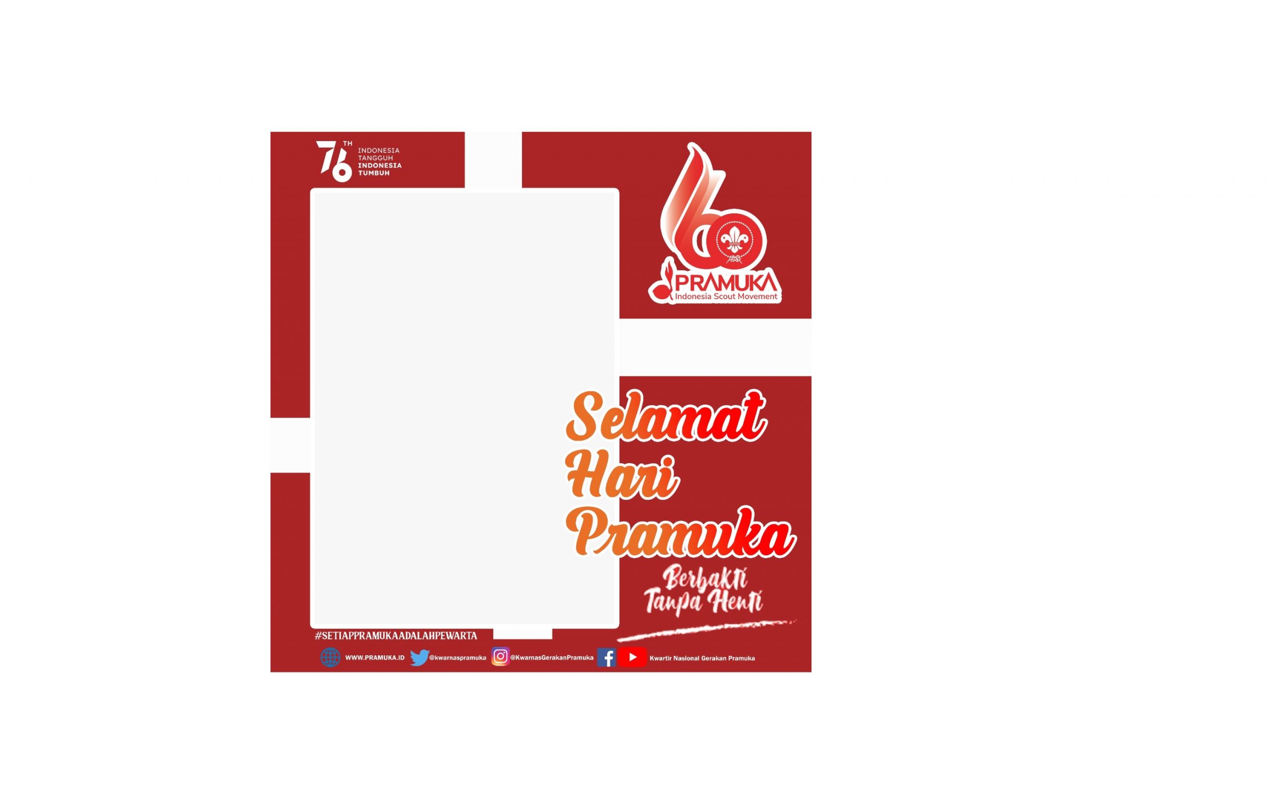 Twibbon Hari Pramuka ke-60 Tahun 2021