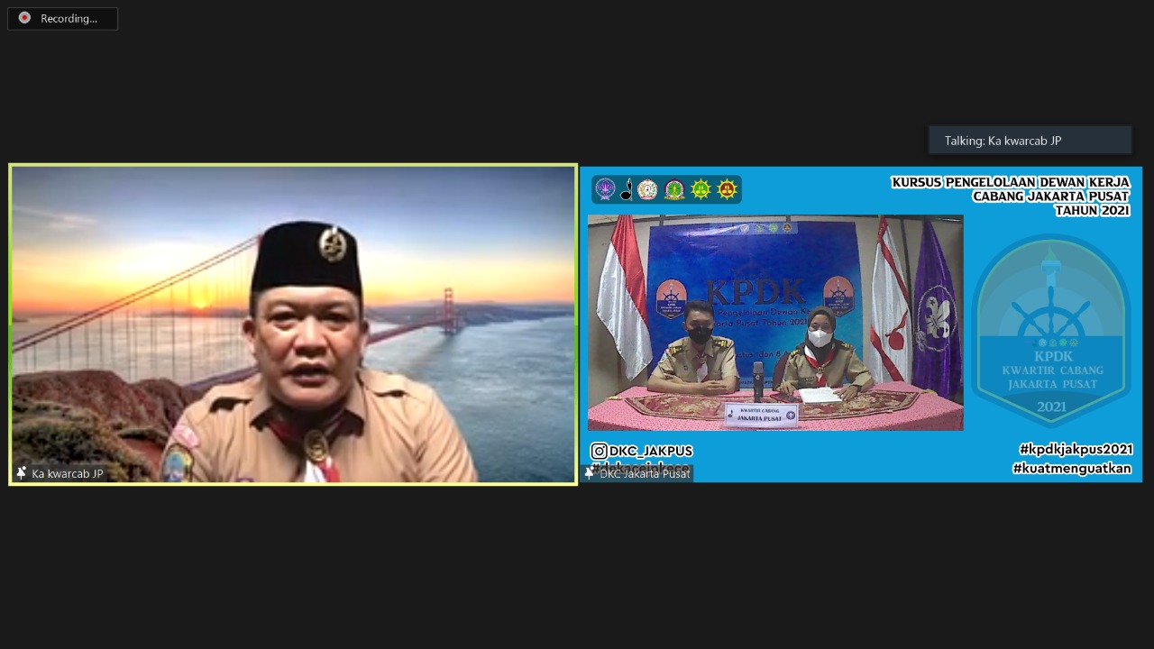 KPDK DKC Jakarta Pusat 2021: Bersatu Untuk Bangkit, Ka Kwarcab Imbau Penegak-Pandega Menjadi Duta Perubahan Perilaku