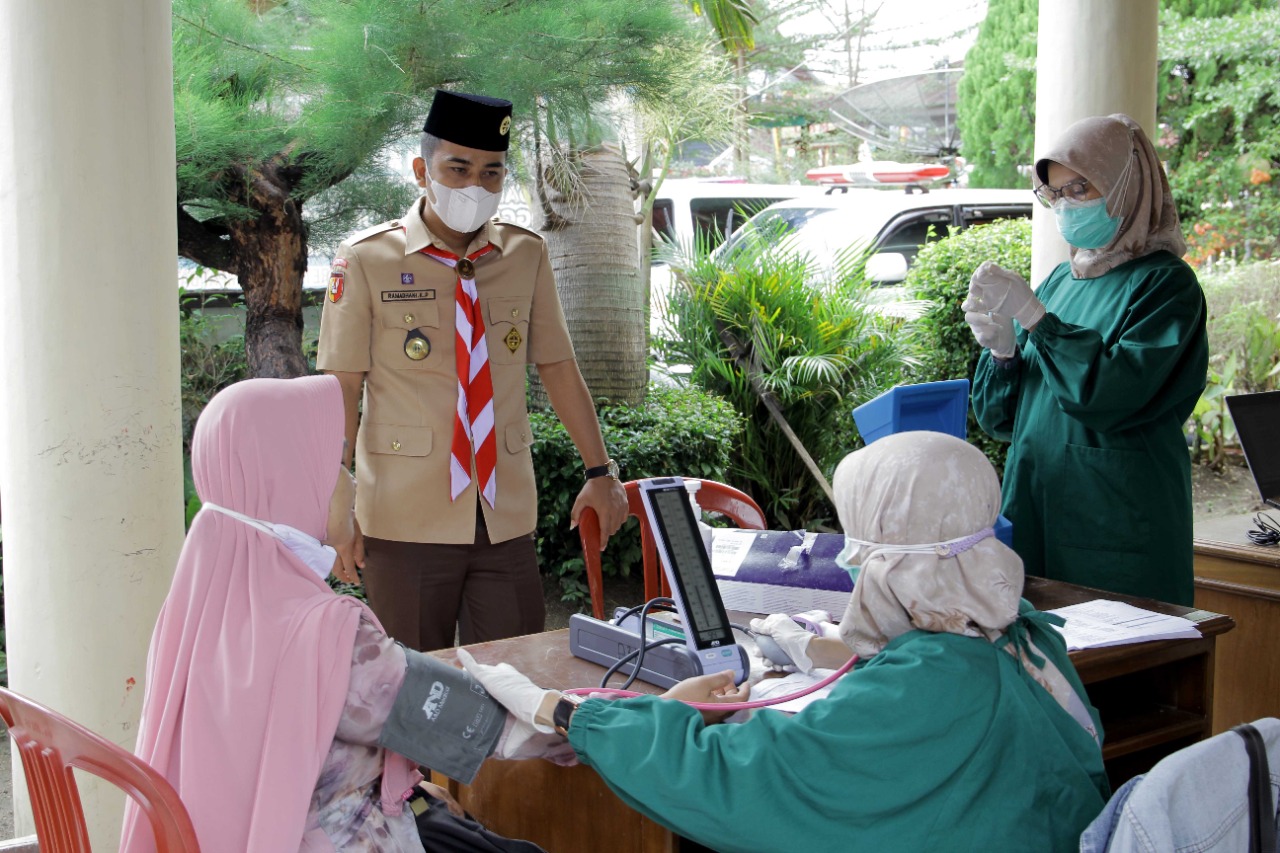 Kwarcab Kota Solok Gelar Vaksinasi Massal di Bulan Bakti Pramuka