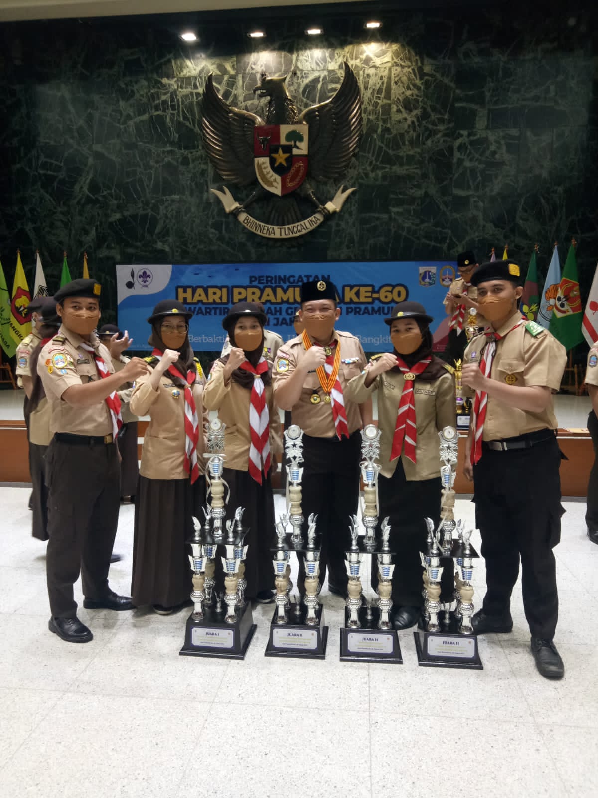 Kwartir Cabang Jakarta Pusat Berjaya dalam Rangkaian Lomba Hari Pramuka Ke-60 Tingkat Kwarda DKI