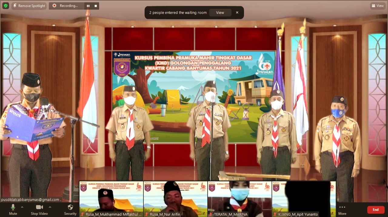 Calon Pembina Pramuka Banyumas Ikuti Kursus Mahir Dasar