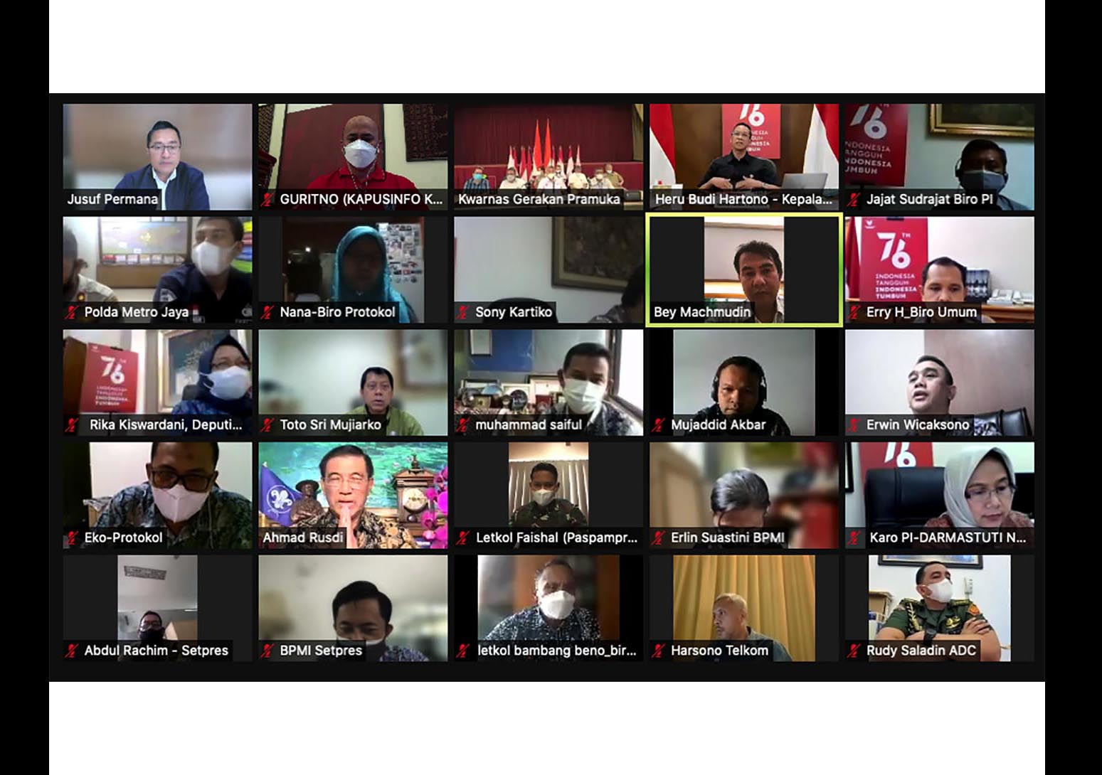 Kwarnas dan Sekretariat Presiden Gelar Rapat Koordinasi Persiapan Hari Pramuka ke-60 Tingkat Nasional