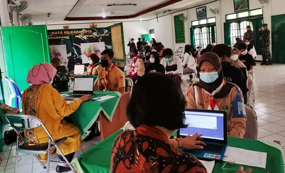 Dukung Percepatan Vaksinasi, Saka Wira Kartika Bantu Pelaksanaan Vaksin