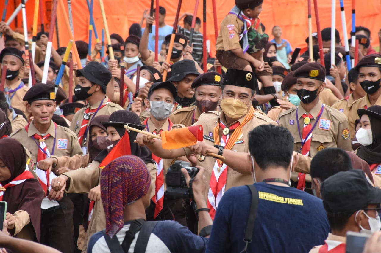 Ketua Kwarda Sulsel Akui Maraton Jambore Ranting Kwarcab Maros Pertama di Indonesia