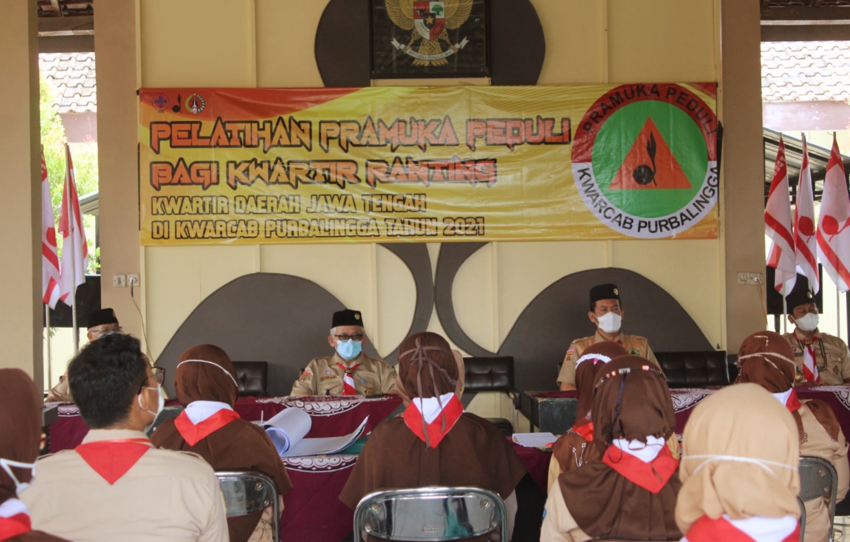 Tingkatkan Kemampuan Relawan, Kwarcab Purbalingga Gelar Pelatihan Pramuka Peduli