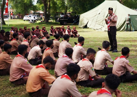 Saka Wira Kartika Pangkalan Korem 011 Lilwangsa Gelar Kemah Saka