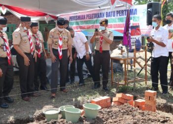 Mabicab Batanghari Pimpin Peletakan Batu Pertama Pembangunan Tugu PWN Jambi 2021