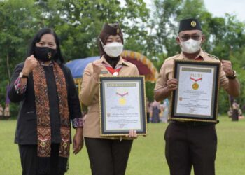 Foto – Jembatan Gantung Pramuka Kwarda Jabar Raih Rekor Muri