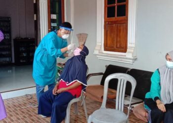 Sebelum Kegiatan PWN Jambi, Masyarakat Di Lima Desa Bakti Jalani Swab Antigen