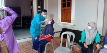 Sebelum Kegiatan PWN Jambi, Masyarakat Di Lima Desa Bakti Jalani Swab Antigen