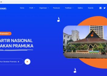 Website pramuka.or.id  Online Kembali