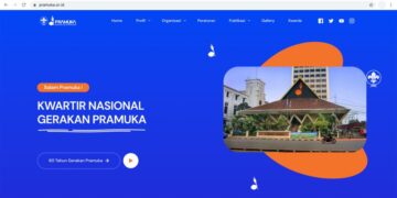 Website pramuka.or.id  Online Kembali