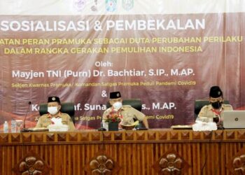 Sosialisasi dan Pembekalan Peningkatan Peran Pramuka sebagai Duta Perubahan Perilaku Dalam Rangka Gerakan Pemulihan Indonesia.
