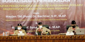 Sosialisasi dan Pembekalan Peningkatan Peran Pramuka sebagai Duta Perubahan Perilaku Dalam Rangka Gerakan Pemulihan Indonesia.