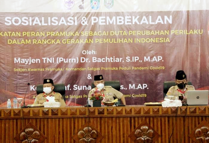 Sosialisasi dan Pembekalan Peningkatan Peran Pramuka sebagai Duta Perubahan Perilaku Dalam Rangka Gerakan Pemulihan Indonesia.