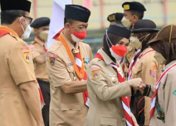 Kak Atikoh Apresiasi 515 Pramuka Garuda Kwarcab Banyumas yang Dilantik Hari Ini