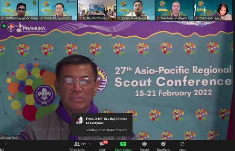 Kak Ahmad Rusdi Membuka Konferensi Pramuka Asia-Pasifik