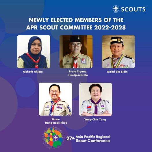 Anggota Komite Pramuka Asia-Pasifik yang baru terpilih