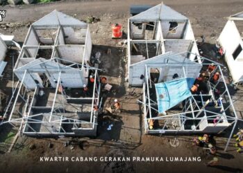 Foto – Progres Pembangunan Huntara di Lumajang