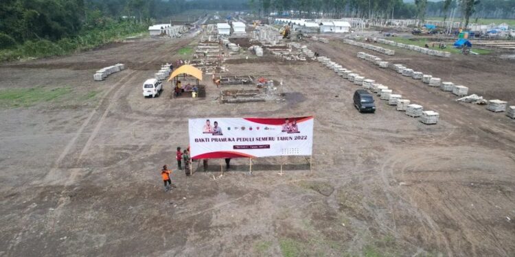 Foto – Progres Pembangunan Huntara di Lumajang