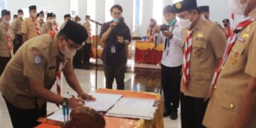 Usai Dilantik Sebagai KaMabicab, Kak Syamsul Effendi Lantik Pengurus Kwarcab Rejang Lebong 2022-2026