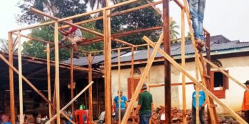 Kolaborasi dengan Kwarcab Pasaman Barat, Kwarcab Sijunjung Bangun Huntara