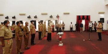 Ketua Kwarda Kalbar Lantik Ketua Mabicab Landak 2020-2025