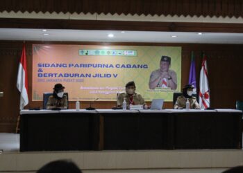Ketua DKC Jakarta Pusat, Muhammad Dafa Iqbal memimpin Sidparcab jakpus 2022.