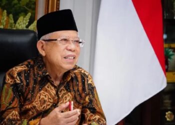 Wakil Presiden (Wapres) K.H. Ma’ruf Amin saat menerima secara virtual pimpinan Kwartir Nasional (Kwarnas) Gerakan Pramuka, di Jakarta, Rabu (06/04/2022). (Foto: wapresri.go.id)