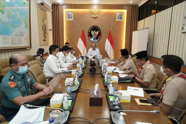 Bahas Jamnas XI 2022, Pimpinan Kwarnas Gelar Rapat Koordinasi dengan Kemenko Polhukam
