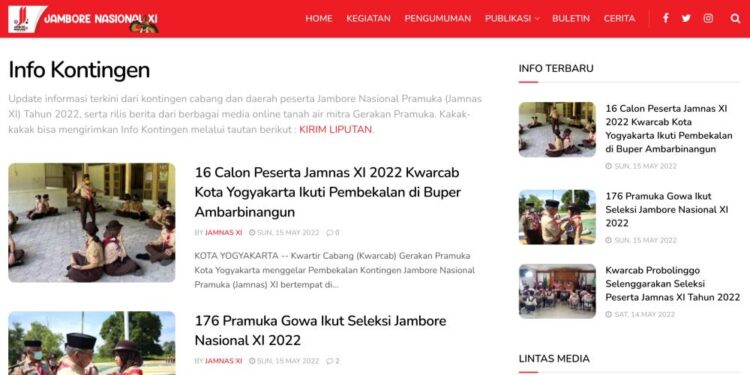 Update Informasi Kontingen Jamnas XI 2022 Terrangkum Di Sini