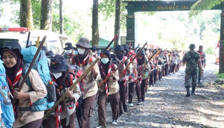 Pramuka Kwarcab Kabupaten Bogor Ditempa Bela Negara di Dodiklatpur Rindam Jaya