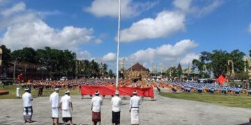Parade Semaphore 1.000 Pramuka Semarakkan Perayaan HUT Bangli ke-818