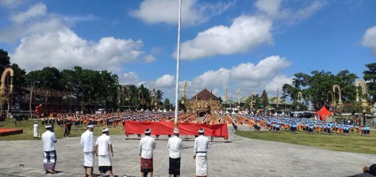 Parade Semaphore 1.000 Pramuka Semarakkan Perayaan HUT Bangli ke-818