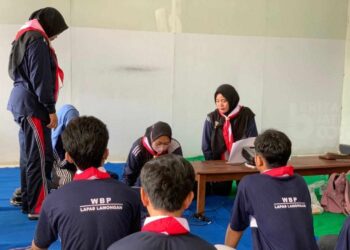 Belasan Napi Lapas Lamongan Dibekali Pendidikan Kepramukaan