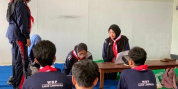 Belasan Napi Lapas Lamongan Dibekali Pendidikan Kepramukaan
