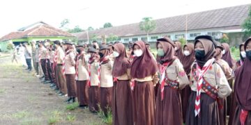 Pramuka Kwarran Rumpin Ikuti Upacara Peringatan Hari Kebangkitan Nasional 2022