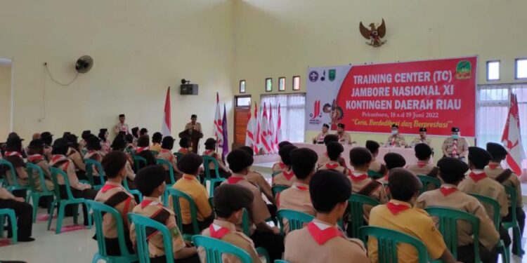 Buka TC Jamnas XI 2022 Kontingen Daerah, Ketua Kwarda Riau Meminta Peserta Persiapkan Diri Lebih Baik