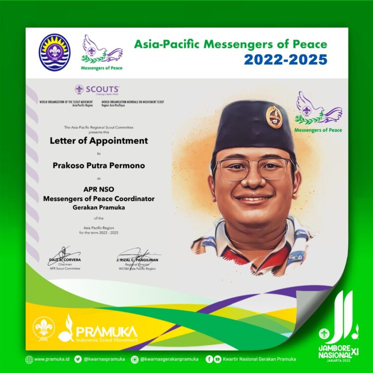 Indonesia punya Koordinator “Messengers of Peace” Baru