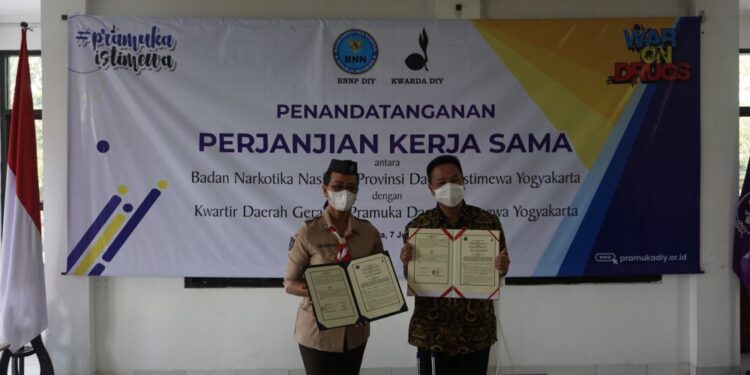 Jalin Kerja Sama, BNNP dan Kwarda DIY Dorong Terbentuknya Relawan Pramuka Anti Narkoba
