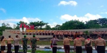 Ratusan Pramuka Merauke Mengikuti “Kemah Kebangsaan” di Perbatasan RI – Papua Nugini