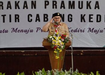 Bupati sekaligus Ketua Majelis Pembimbing Cabang Gerakan Pramuka Kabupaten Kediri, Hanindhito Himawan Pramana